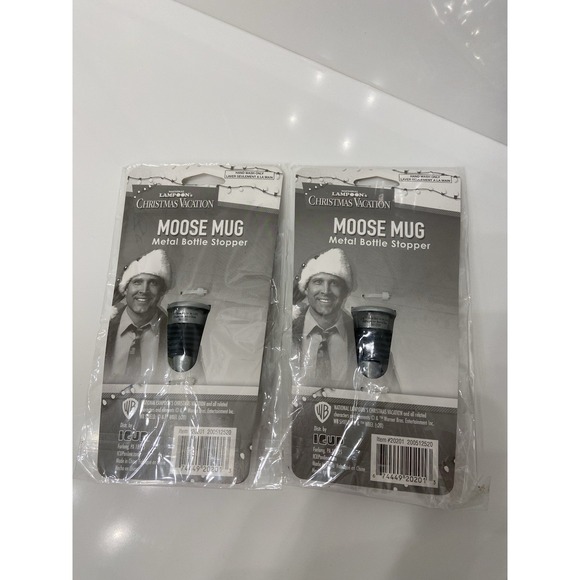 2 National Lampoons Christmas Vacation Moose Mug Metal Bottle Stoppers Stocking - Picture 2 of 3